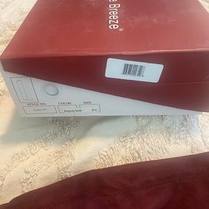 Over the knee burgundy boots size 8.5 never worn